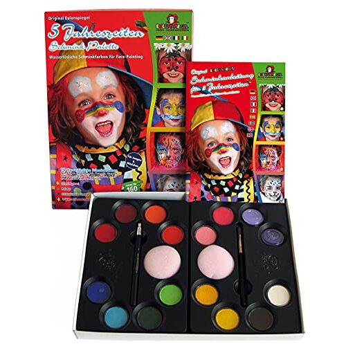 Eulenspiegel 212059 Make-up palet 5 seizoenen, voor ca. 120 maskers, veganistisch, schminkkleuren