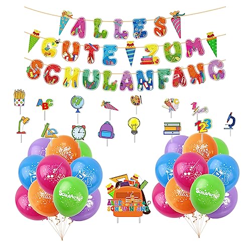 Halatua 2 Pcs Decoraties openingsceremonie van school   Vlaggen openingsceremonie van school Eerste schooldag Klas Hang Decor, School Hang Swirl Feestdecoratie voor Ceremonies