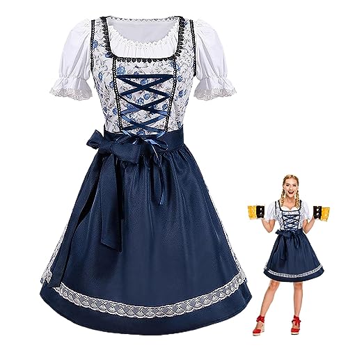 Zankie Duits bier Beierse jurk,Duits bier Beierse jurk voor dames Zachte traditionele Oktoberfest Duitse Beierse outfit voor dames