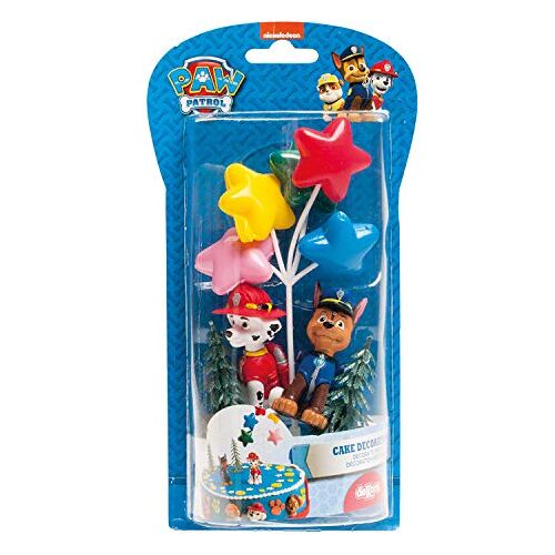 dekora 302044 Paw Patrol taartdecoratieset met decoratieve figuren,Eén maat,50 hojas