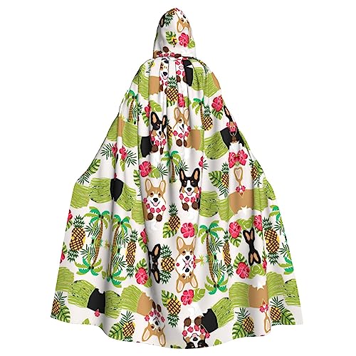 RFSHOP Specerijen Specerijen Print Mannen en Vrouwen Hooded Mantel Lange Cape, voor Kerstmis Halloween Cosplay Kostuums 150 cm