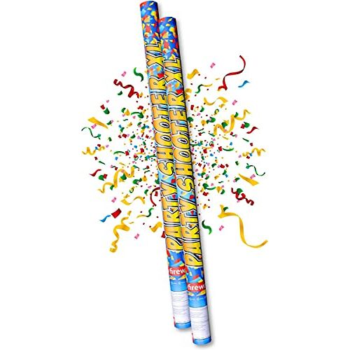 Combi Label 4 STUKS Party confetti shooters Partyshooter shooter 100 cm / 1 meter professioneel voorzien van CO2 patroon – party popper confetti kanon