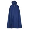 Battle-Merchant Middeleeuwse cape Burkhard met capuchon / gugel dames heren tovenaar kostuum kleding LARP Viking, blauw, One size