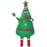SinSed Grappig opblaasbaar kerstboomkostuum voor volwassenen, opblaasbaar kerstkostuum, feestverkleedrekwisieten voor Kerstmis, maskerade, bodysuit, decoratie, groen, volwassenen per hoofd van de bevolking