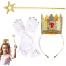 Lumiscent Prinsessen Perzikkroon, Prinsessen Perzikkroon met toverstaf en handschoenen, Prinsessenkostuumkroon, Comfortabele Prinsessenkostuumkroonset, Prinsessenkostuum Aankleedaccessoires voor kinderfeestjes