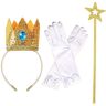 Jomewory Prinsessenkroon, Prinsessenaccessoires Prinsessen kostuum kroon toverstaf handschoenen,Prinsessen Cosplay Aankleden Halloween Accessoires, Feest Cosplay Set