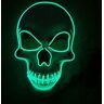 DastOp Eng LED Halloween-masker, oplichtend masker kostuum dag van de dode masker met 3 verlichtingsmodi, Halloween gezichtsmasker for mannen vrouwen kinderen (Color : Green)