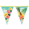 Boland 52480 Paradise slinger, vlaggetjesslinger, meerkleurig, bloemen, ananas, decoratie, tuinfeest, strandfeest, tropisch, zomer, themafeest