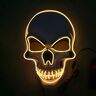 DastOp LED-Halloween-masker for volwassenen, LED-oplichtend Halloween-masker, oplichtend masker, Halloween-kostuums for vrouwen, kinderen, meisjes, anoniem neonmasker Halloween-cadeaus (Color : H)