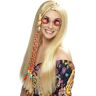 Smiffys Hippie pruik blonde strengen Flower Power hippiepruik