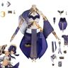 AOKLEY Anime Genshin Impact Candace Cosplay Kostuum, Vrouwen Jurk Broek Kostuums, Halloween Carnaval Feest Kostuum,Blauw,L