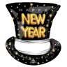 Amscan 4378875 Super Shape folieballon cilinder, 53 x 60 cm, Gelukkig Nieuwjaar, decoratie, oudejaarsavond, oudejaarsavond
