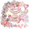 TORR Babyshower decoraties meisjes, roze ballonset voor babyshower, babyshower voor meisjes, het is babyshower-banner voor meisjes