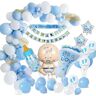 FeestmetJoep ® Babyshower 38-delig Babyshower versiering babyshower jongen Babyshower ballonnen Babyshower slinger Babyshower decoratie Mom to be Its a boy