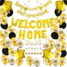 FeestmetJoep ® Goud Welkom Thuis Versiering Welcome Home Surprise Party Pakket Welkom thuis slinger Welkom thuis ballonnen Welkom thuis versieringen