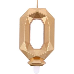 Graziano - Kaarsje 0 In Was - Gold - 7,5 cm - Candle Graziano - Kaarsje 0 In Was - Gold - 7,5 cm - Candle