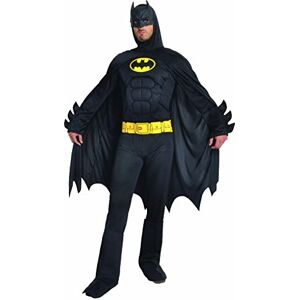 Ciao Batman Dark Knight verkleedkostuum voor volwassenen, officieel DC Comics (maat L) met gevoerde spieren Ciao Batman Dark Knight verkleedkostuum voor volwassenen, officieel DC Comics (maat L) met gevoerde spieren