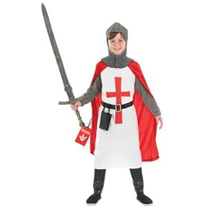 Fun Shack Middeleeuws Ridderkostuum Kinderen, Tuniek met Kruisembleem, Cape, Helm, Jongens Verkleedoutfit, S Fun Shack Middeleeuws Ridderkostuum Kinderen, Tuniek met Kruisembleem, Cape, Helm, Jongens Verkleedoutfit, S