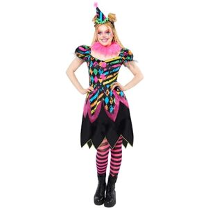 Amscan Neon Horror Clownin Dameskostuum - Kostuum Amscan Neon Horror Clownin Dameskostuum - Kostuum