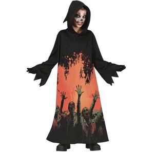 FIESTAS GUIRCA Mystic zombiekostuum voor kinderen (7-9 jaar), capuchon en tuniek, kostuums voor Halloween, carnaval en kostuumfeesten, ideaal voor kinderen, zwart en rood FIESTAS GUIRCA Mystic zombiekostuum voor kinderen (7-9 jaar), capuchon en tuniek, kostuums voor Halloween, carnaval en kostuumfeesten, ideaal voor kinderen, zwart en rood