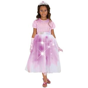 Rubie's Prinsessenkostuum met satijnen handschoenen en zilveren tiara, maat 7-8 jaar, belichaamt de prinses van je dromen! Rubie's Prinsessenkostuum met satijnen handschoenen en zilveren tiara, maat 7-8 jaar, belichaamt de prinses van je dromen!