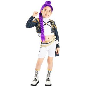 Rubie's Rubies Officiële Netflix K-Pop Demon Hunters Deluxe Rumi gouden kinderkostuum, kinderkostuum, maat 9-10 jaar Rubie's Rubies Officiële Netflix K-Pop Demon Hunters Deluxe Rumi gouden kinderkostuum, kinderkostuum, maat 9-10 jaar