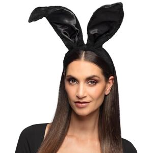 Boland 52358 Haarband Bunny XL, zwarte tiara met oren, accessoire voor kostuums, themafeest, carnaval, JGA Boland 52358 Haarband Bunny XL, zwarte tiara met oren, accessoire voor kostuums, themafeest, carnaval, JGA