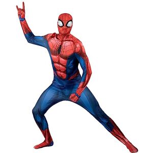 Jazwares Costume Play MARVEL Spiderman officieel volwassen deluxe zentai halloweenkostuum, stretch spandex met verborgen ritsen en polsplitten (XL) Jazwares Costume Play MARVEL Spiderman officieel volwassen deluxe zentai halloweenkostuum, stretch spandex met verborgen ritsen en polsplitten (XL)