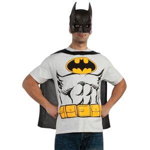 Rubie's Men'sDc Comics Batman T-shirt met cape en masker, Meerkleurig, XL Rubie's Men'sDc Comics Batman T-shirt met cape en masker, Meerkleurig, XL