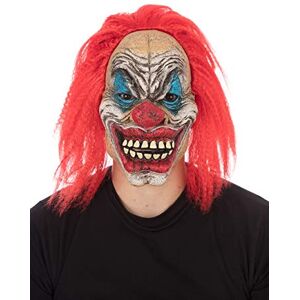 Bristol Novelty BM577 Circus Creep Met Haarmasker, Mannen, Vrouwen, Wit, Blauw, Rood Bristol Novelty BM577 Circus Creep Met Haarmasker, Mannen, Vrouwen, Wit, Blauw, Rood