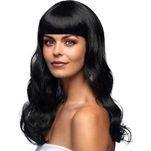 Boland Pruik Chique, lang steil synthetisch haar met slag en pony, dames, glamour kapsel, accessoire, kostuum, themafeest, carnaval Boland Pruik Chique, lang steil synthetisch haar met slag en pony, dames, glamour kapsel, accessoire, kostuum, themafeest, carnaval