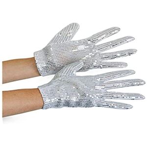Folat Zilveren pailletten handschoenen volwassenen Folat Zilveren pailletten handschoenen volwassenen