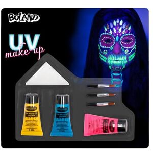 Boland Make-up set voor Halloween, lichtgevende UV make-up en accessoires, make-up voor carnaval en themafeesten Boland Make-up set voor Halloween, lichtgevende UV make-up en accessoires, make-up voor carnaval en themafeesten