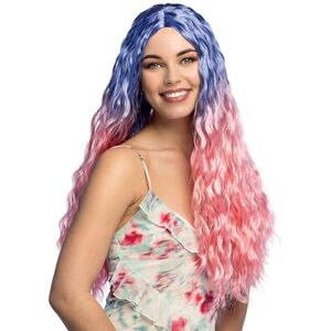 Boland 85095 Pruik voor volwassenen, tweekleurig kapsel van kunsthaar voor festivals, carnaval, accessoires voor carnavalkostuums Boland 85095 Pruik voor volwassenen, tweekleurig kapsel van kunsthaar voor festivals, carnaval, accessoires voor carnavalkostuums