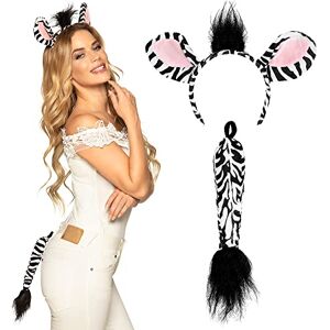 Boland Kostuumset, haarband met oren en staart, dier, tiara, dierentuin, jungle, kostuum, carnaval, themafeest, accessoire Boland Kostuumset, haarband met oren en staart, dier, tiara, dierentuin, jungle, kostuum, carnaval, themafeest, accessoire