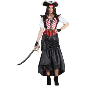 Boland Pirate Grace kostuum voor dames, 5-delig, verkleedkostuum voor themafeesten, Halloween of carnaval, matroos Boland Pirate Grace kostuum voor dames, 5-delig, verkleedkostuum voor themafeesten, Halloween of carnaval, matroos