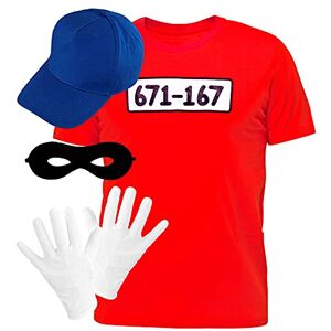 Widmann 29734 29734 Kostuumset Dief, T-shirt, 1 paar handschoenen, oogmasker en basecap, misdadigheden, roofdieren, accessoires, carnaval, verkleding, themafeest, uniseks, volwassenen, meerkleurig, XL Widmann 29734 29734 Kostuumset Dief, T-shirt, 1 paar handschoenen, oogmasker en basecap, misdadigheden, roofdieren, accessoires, carnaval, verkleding, themafeest, uniseks, volwassenen, meerkleurig, XL