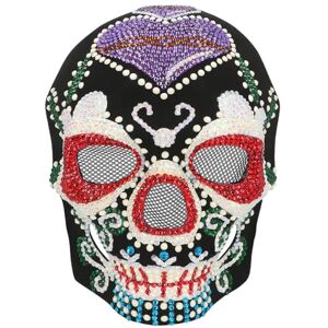 Boland 72395 Dag van de Doden gezichtsmasker, horror masker voor kostuums, Halloween en carnaval, schedel, Dag van de Doden Mexico Boland 72395 Dag van de Doden gezichtsmasker, horror masker voor kostuums, Halloween en carnaval, schedel, Dag van de Doden Mexico