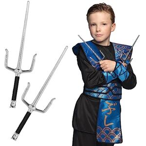 Boland 50430 Ninja SAI wapens, 2 stuks, 30 cm, verkleedaccessoires, decoratie, accessoires voor carnavalskostuums Boland 50430 Ninja SAI wapens, 2 stuks, 30 cm, verkleedaccessoires, decoratie, accessoires voor carnavalskostuums
