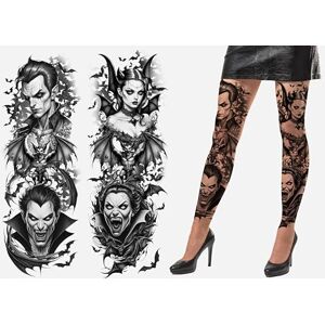 FIESTAS GUIRCA Panty's Vampier-Tattoo-Effect One Size Panty voor Halloween Kostuums en Vampierfeesten Make-up en FX Accessoires voor Alle Gebruikers Zwart FIESTAS GUIRCA Panty's Vampier-Tattoo-Effect One Size Panty voor Halloween Kostuums en Vampierfeesten Make-up en FX Accessoires voor Alle Gebruikers Zwart