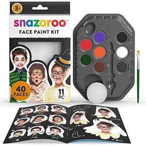 Snazaroo 1180139 Make-up set Halloween- 8 gezichts- en lichaamsverven op waterbasis met spons, penseel en instructies Snazaroo 1180139 Make-up set Halloween- 8 gezichts- en lichaamsverven op waterbasis met spons, penseel en instructies