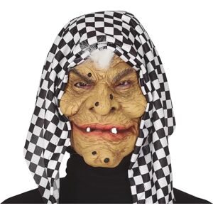 FIESTAS GUIRCA heks maschera met latex capuchon FIESTAS GUIRCA heks maschera met latex capuchon