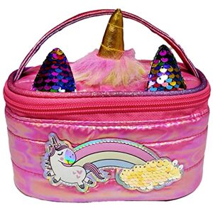 Girabrilla Puffer Unicorn Case Magenta, 1 mini-opbergdoos met iriserende eenhoorn Girabrilla Puffer Unicorn Case Magenta, 1 mini-opbergdoos met iriserende eenhoorn