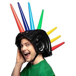 Boland 02805 Opblaasbare spikes helm, 52 cm, punk, hanenkam, grappige accessoires voor carnavalskostuums en themafeest Boland 02805 Opblaasbare spikes helm, 52 cm, punk, hanenkam, grappige accessoires voor carnavalskostuums en themafeest