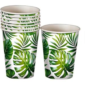 Gurica Set van 6 bekers met bladprint Gurica Set van 6 bekers met bladprint