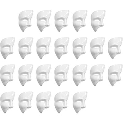 Beistle 60820-W 24 stuks fantoommasker, wit Beistle 60820-W 24 stuks fantoommasker, wit