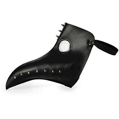 Zoelibat 97645341.008 pestmasker met klinknagels, zwart, snavelmasker, middeleeuwen, vogelmasker, pest, themafeest, carnaval, Halloween Zoelibat 97645341.008 pestmasker met klinknagels, zwart, snavelmasker, middeleeuwen, vogelmasker, pest, themafeest, carnaval, Halloween