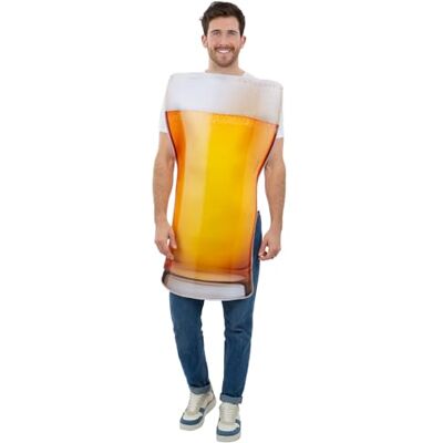 Smiffys Bierpintkostuum, poncho voor volwassenen, grappige verkleedkleding, bieroutfit, vrijgezellenfeest, feestkleding, nieuwigheid, bierglazen outfit, grappig kostuum, uniseks biermok aankleden voor Smiffys Bierpintkostuum, poncho voor volwassenen, grappige verkleedkleding, bieroutfit, vrijgezellenfeest, feestkleding, nieuwigheid, bierglazen outfit, grappig kostuum, uniseks biermok aankleden voor
