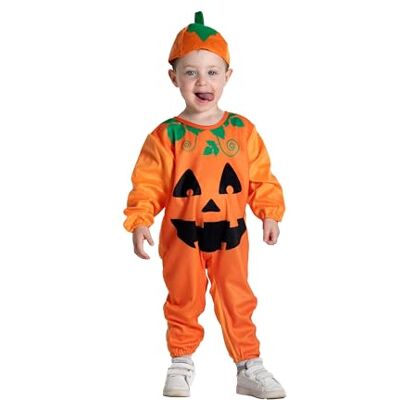 Ciao Halloween Pumpkin costume disguise fancy dress onesie baby (Size 1-2 years) with bonnet Ciao Halloween Pumpkin costume disguise fancy dress onesie baby (Size 1-2 years) with bonnet