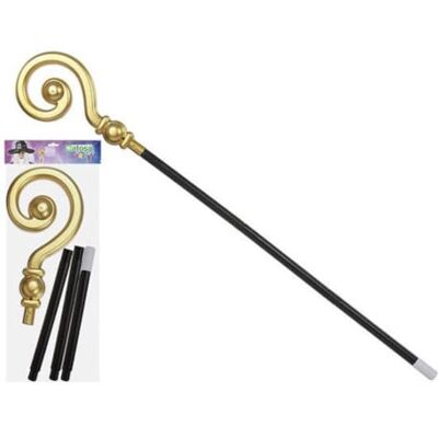 ATOSA 62932 wandelstok zwart en goud demonteerbaar voor carnaval, 127 cm ATOSA 62932 wandelstok zwart en goud demonteerbaar voor carnaval, 127 cm